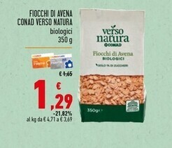 Conad Conad fiocchi di avena verso natura offerta