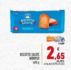 Conad Monviso biscotto salute offerta