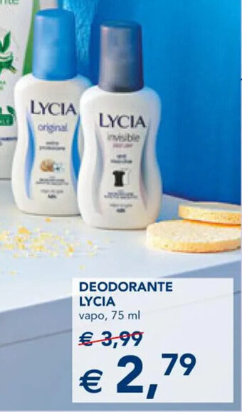 Esselunga DEODORANTE LYCIA vapo, 75 ml offerta