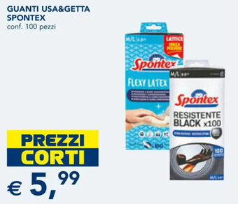 Esselunga GUANTI USA&GETTA SPONTEX conf. 100 pezzi offerta