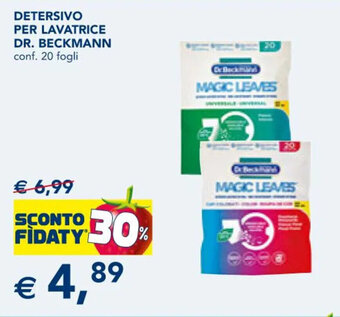Esselunga DETERSIVO PER LAVATRICE DR. BECKMANN conf. 20 fogli offerta