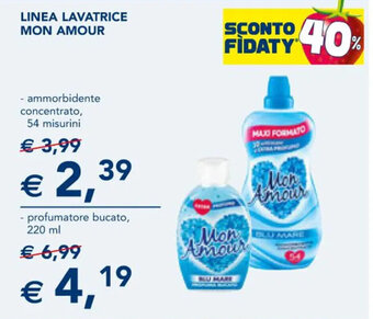 Esselunga LINEA LAVATRICE MON AMOUR - ammorbidente concentrato, 54 misurini offerta