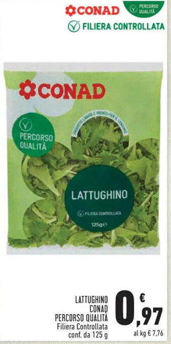 Conad LATTUGHINO CONAD PERCORSO QUALITÀ 125 g offerta