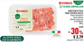 Conad ARROSTICINI DI POLLO CONAD PERCORSO QUALITÀ 200 g offerta