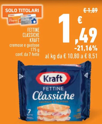 Conad FETTINE CLASSICHE KRAFT 175 g offerta