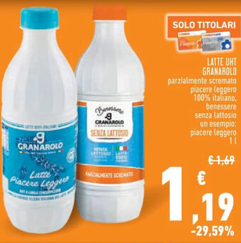 Conad LATTE UHT GRANAROLO 1 l offerta