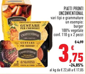Conad PIATTI PRONTI UNCONVENTIONAL vari tipi conf. 110 g x 2 pezzi offerta