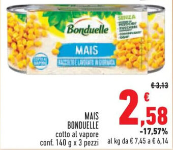 Conad MAIS BONDUELLE conf. 140 g x 3 pezzi offerta