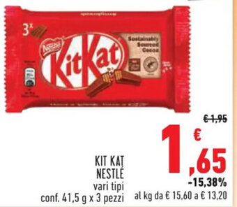Conad KIT KAT NESTLÉ vari tipi conf. 41,5 g x 3 pezzi offerta