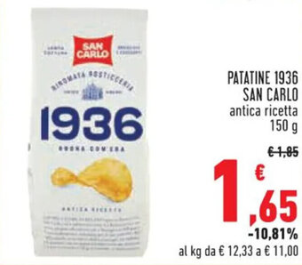 Conad PATATINE 1936 SAN CARLO 150 g offerta