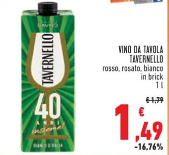 Conad VINO DA TAVOLA TAVERNELLO 1 l offerta