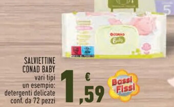 Conad SALVIETTINE CONAD BABY vari tipi offerta