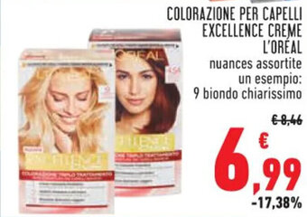 Conad COLORAZIONE PER CAPELLI EXCELLENCE CREME L'OREAL offerta