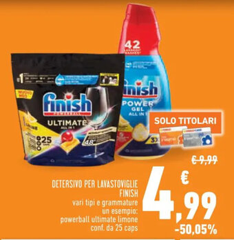 DETERSIVO PER LAVASTOVIGLIE FINISH