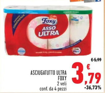 Conad ASCIUGATUTTO ULTRA FOXY 2 veli offerta