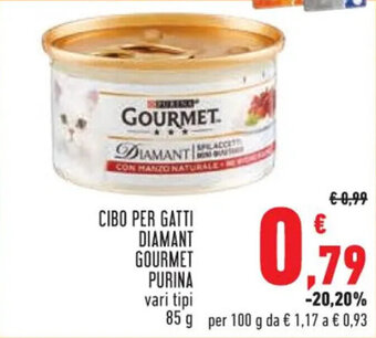 Conad CIBO PER GATTI DIAMANT GOURMET PURINA vari tipi 85 g offerta