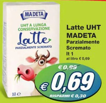 Prix Quality Latte UHT MADETA Parzialmente Scremato It 1 offerta
