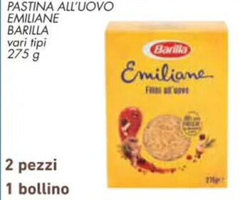 Conad PASTINA ALL'UOVO EMILIANE BARILLA 275 g offerta