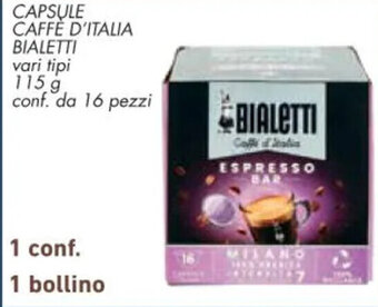 Conad CAPSULE CAFFÈ D'ITALIA BIALETTI vari tipi conf. da 16 pezzi offerta