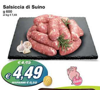 Prix Quality Salsiccia di Suino g 600 offerta