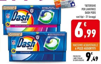 DETERSIVO PER LAVATRICE DASH PODS