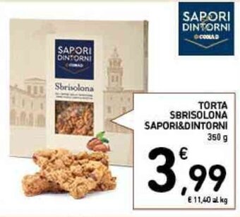 Conad TORTA SBRISOLONA SAPORI&DINTORNI 350 g offerta