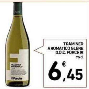 TRAMINER AROMATICO GLERE D.O.C. FORCHIR 75cl