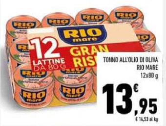 Conad TONINO ALL'OLIO DI OLIVA RIO MARE 12x80 g offerta