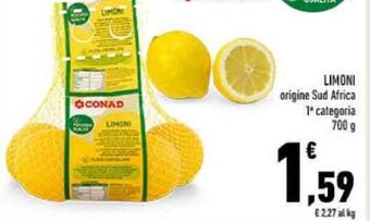 Conad LIMONI origine 700 g offerta