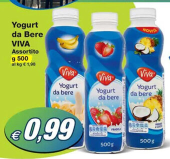 Prix Quality Yogurt da Bere VIVA Assortito g 500 offerta