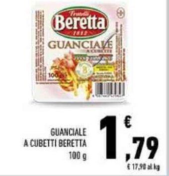 Conad GUANCIALE A CUBETTI BERETTA 100 g offerta