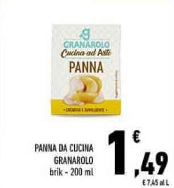 Conad PANNA DA CUCINA GRANAROLO brik 200 ml offerta