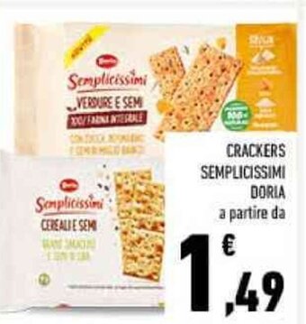 Conad CRACKERS SEMPLICISSIMI DORIA offerta