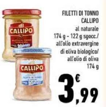 Conad FILETTI DI TONNO CALLIPO 174 g offerta