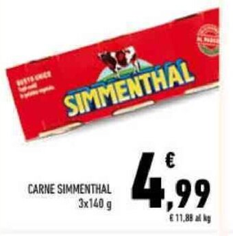Conad CARNE SIMMENTHAL 3x140 g offerta