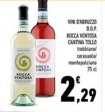 Conad VINI D'ABRUZZO D.O.P. ROCCA VENTOSA CANTINA TOLLO 75 cl offerta