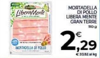 MORTADELLA DI POLLO LIBERA MENTE GRAN TERRE 110 g