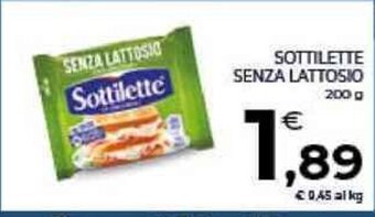 Conad SOTTILETTE SENZA LATTOSIO 200 g offerta