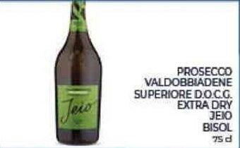 Conad PROSECCO VALDOBBIADENE SUPERIORE D.O.C.O. EXTRA DRY JENO BISOL 75 cl offerta