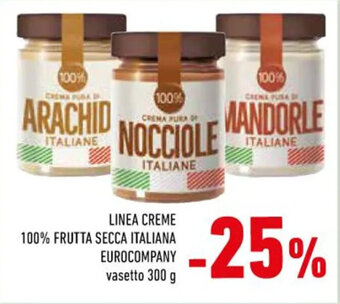 LINEA CREME 100% FRUTTA SECCA ITALIANA EUROCOMPANY vasetto 300 g
