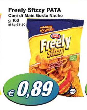 Freely Sfizzy PATA Coni di Mais Gusto Nacho G 100