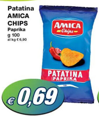 Prix Quality Patatina AMICA CHIPS Paprika g 100 offerta