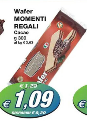 Prix Quality Wafer MOMENTI REGALI Cacao g 300 offerta