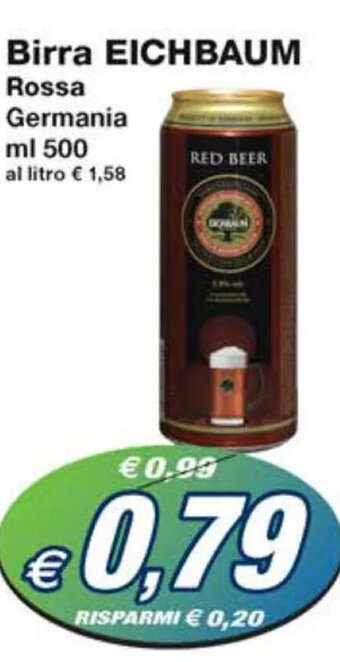 Prix Quality Birra EICHBAUM Rossa Germania ml 500 offerta