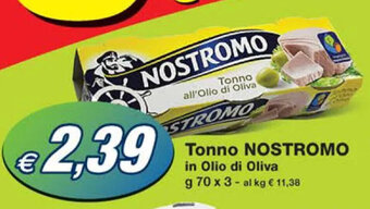 Prix Quality Tonno NOSTROMO in Olio di Oliva g 70 x 3 offerta