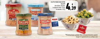 Conad Superstore FILETTO TONNO VASO VETRO CALLIPO 174 g offerta