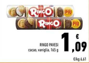 Conad Superstore RINGO PAVESI cacao, vaniglia, 165 g offerta