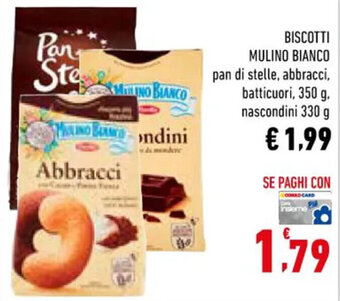 Conad Superstore BISCOTTI MULINO BIANCO pan di stelle, abbracci, batticuori, 350 g, nascondini 330 g offerta