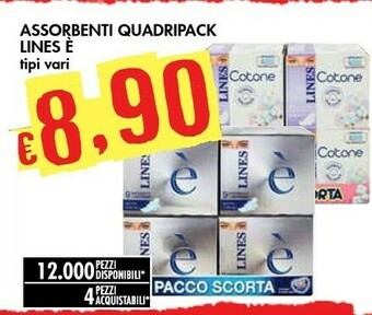 Bennet Lines E Assorbenti Quadripack offerta