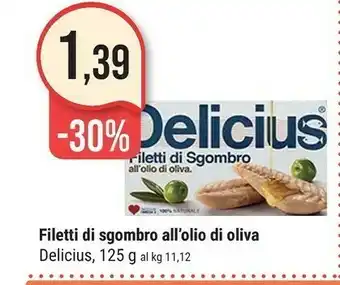 Supermercati Gulliver Delicius - Filetti Di Sgombro All'Olio Di Oliva offerta